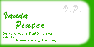 vanda pinter business card