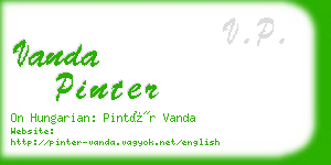 vanda pinter business card